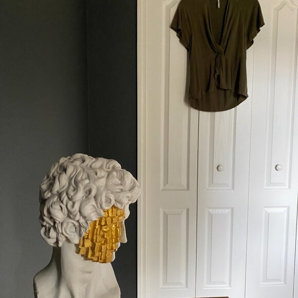 Free People Olive Green Cutout Top — Soft Earth Edit (S) - Picture 4 of 4